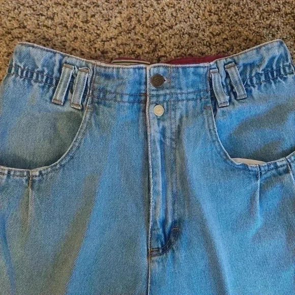 Vintage Joujou High Waisted Tapered Ankle Mom light wash Jeans Size 11/12 - Picture 4 of 13